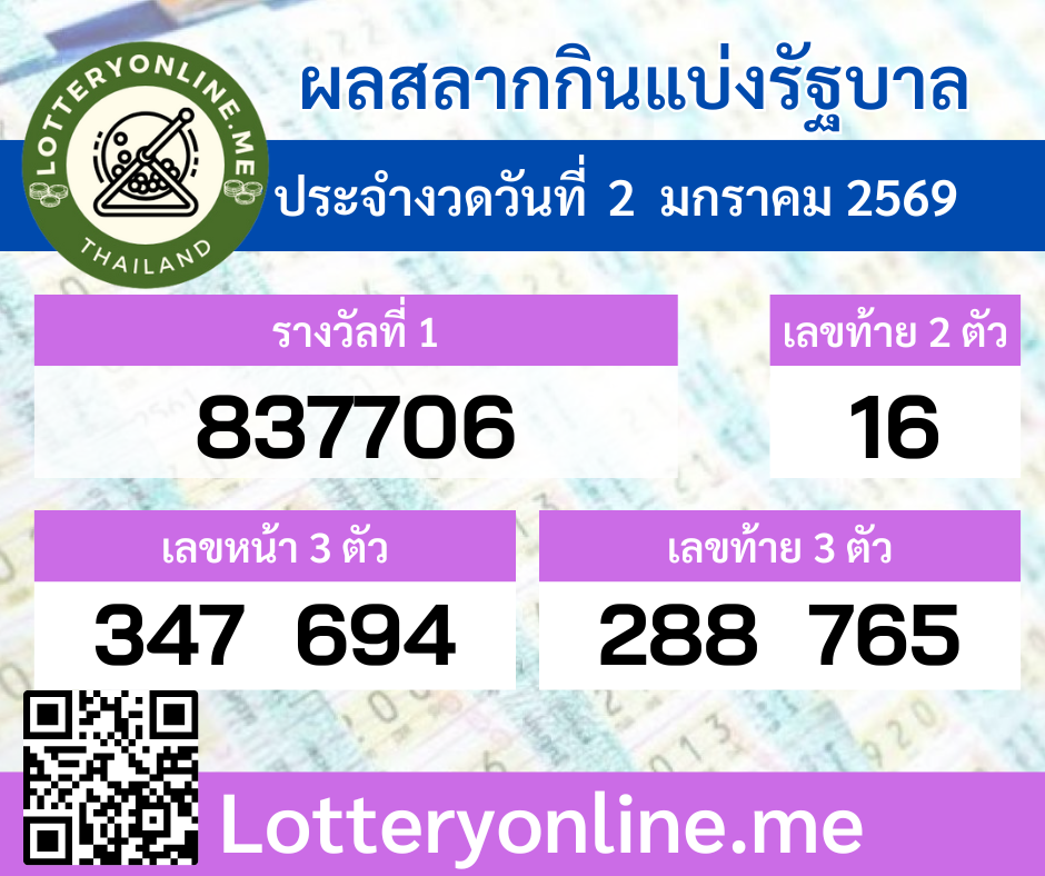 ตรวจผลสลาก N3 งวด 2 มกราคม 2569